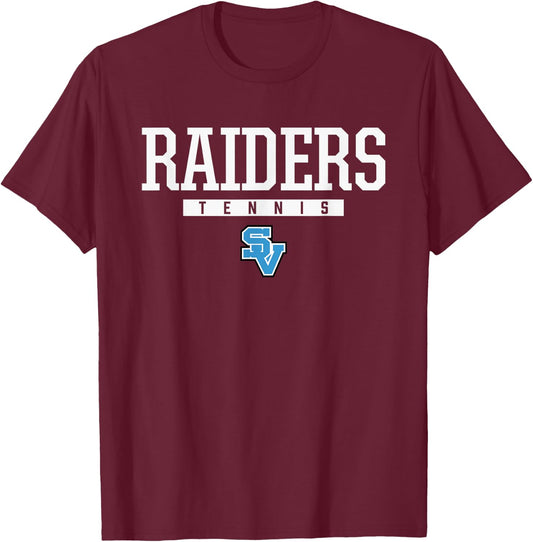 Seneca Valley Raiders Logo Tennis HS T-Shirt - T-Shirt | Maroon