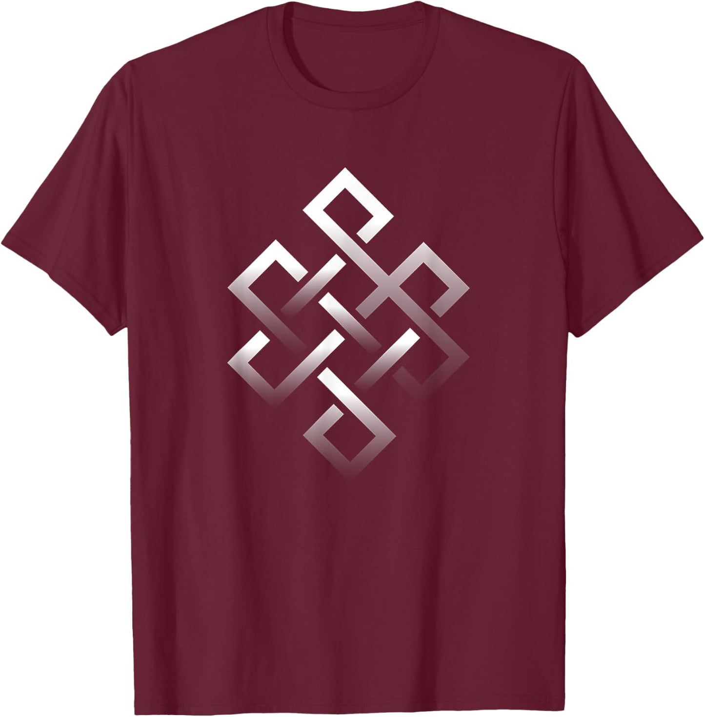 Eternal Knot Yoga Buddhist Yogi Wellness Meditate Gift T-Shirt - T-Shirt | Maroon