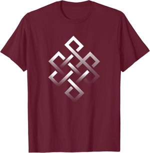Eternal Knot Yoga Buddhist Yogi Wellness Meditate Gift T-Shirt - T-Shirt | Maroon
