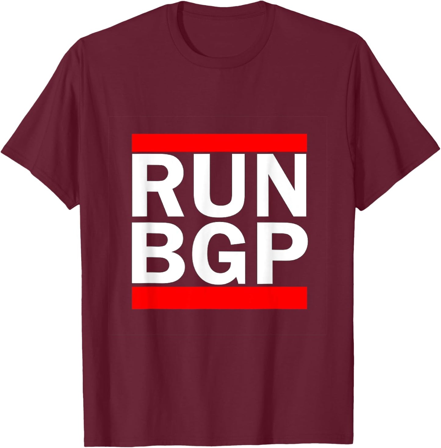 Run BGP Network Engineer Funny Computer T-Shirt - T-Shirt | Maroon