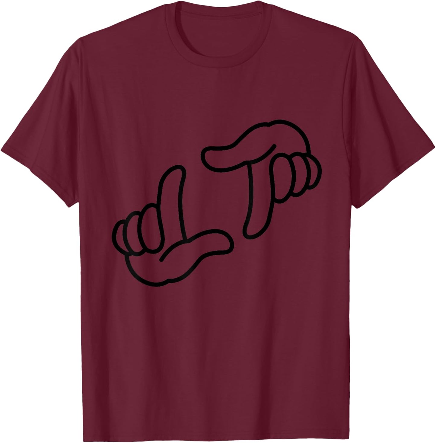 L7 Weenie Funny Loser Hands Vintage 90s T-Shirt - T-Shirt | Maroon