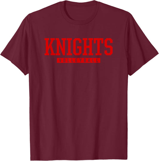 Spotsylvania Knights Volleyball HS T-Shirt - T-Shirt | Maroon