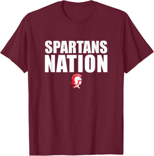 Connersville Spartans Logo Nation HS T-Shirt - T-Shirt | Maroon