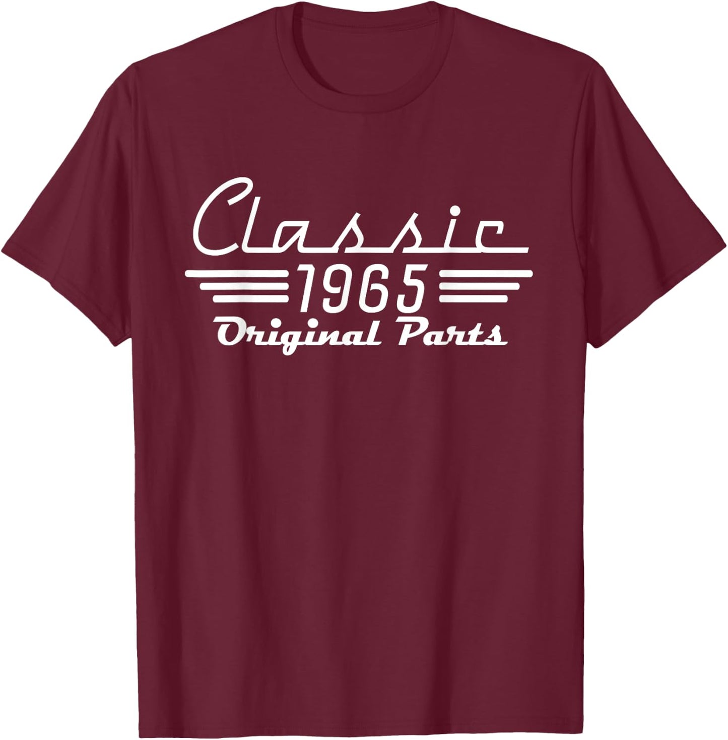 60 Year Old Vintage Classic 1965 Car 60th Birthday Women Men T-Shirt - T-Shirt | Maroon