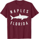 Naples Florida T Shirt Shark FL Apparel Souvenir T-Shirt - T-Shirt | Maroon
