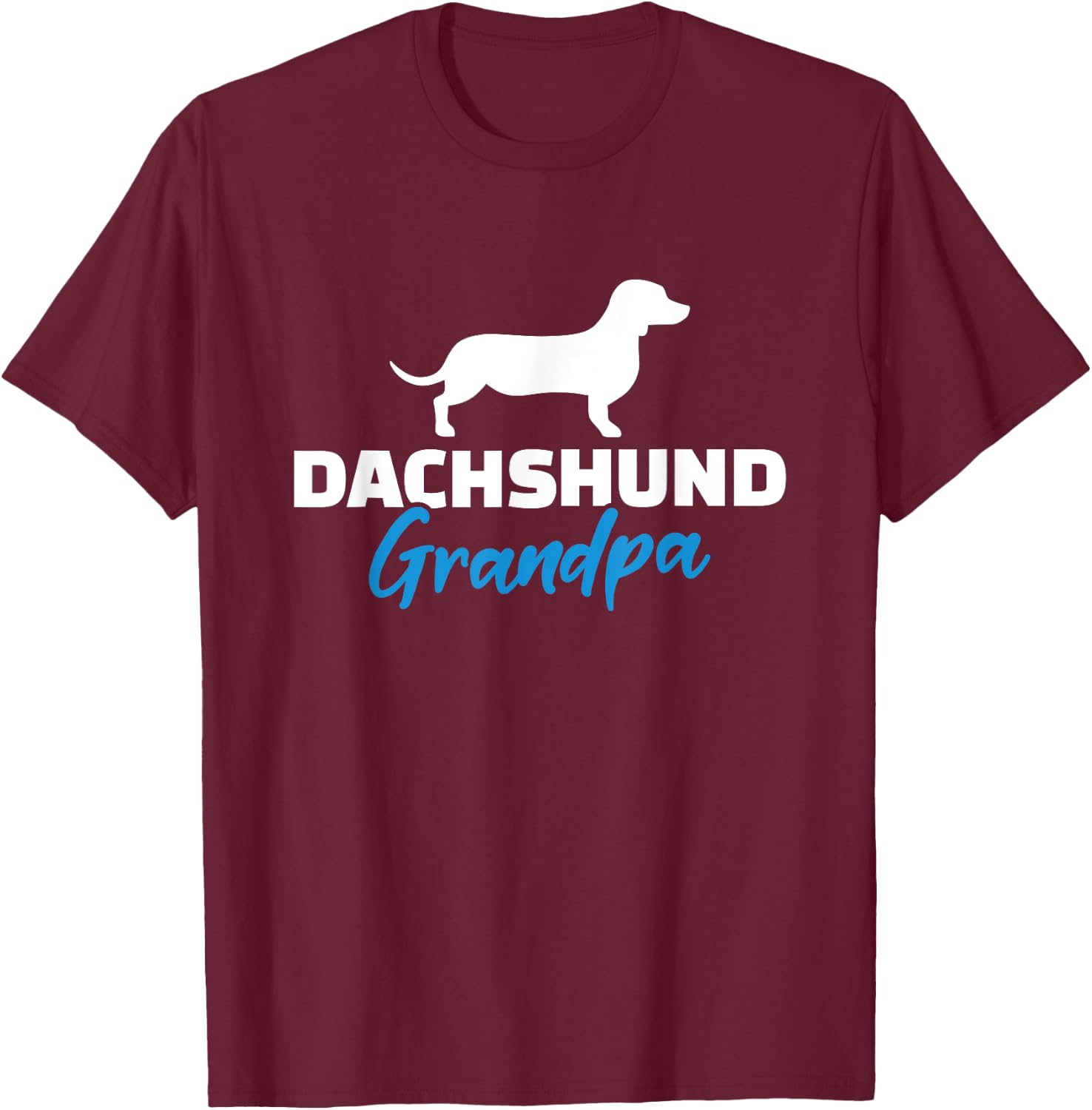 Dachshund Grandpa T-Shirt - T-Shirt | Maroon