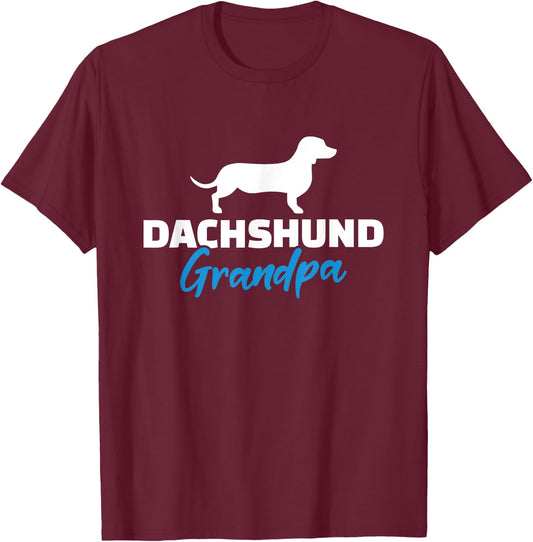 Dachshund Grandpa T-Shirt - T-Shirt | Maroon