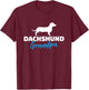 Dachshund Grandpa T-Shirt - T-Shirt | Maroon
