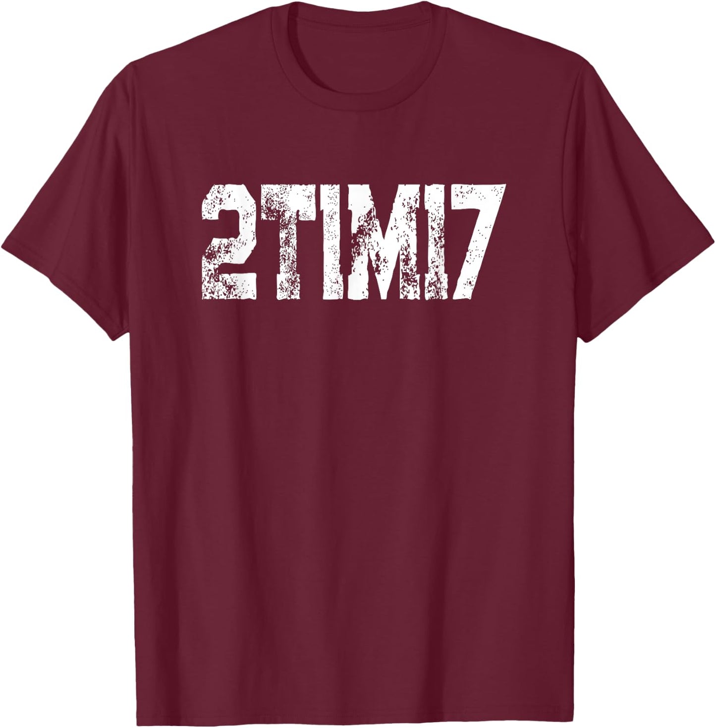 Bible Verse 2 Timothy 1 7 Spirit Power Scripture T-Shirt - T-Shirt | Maroon