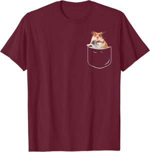 Pocket Hamster Shirt, Funny Hamster In Pocket Gift T-Shirt - T-Shirt | Maroon