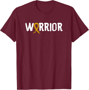 Warrior - Childhood Cancer Warrior Shirt & Gift T-Shirt - T-Shirt | Maroon