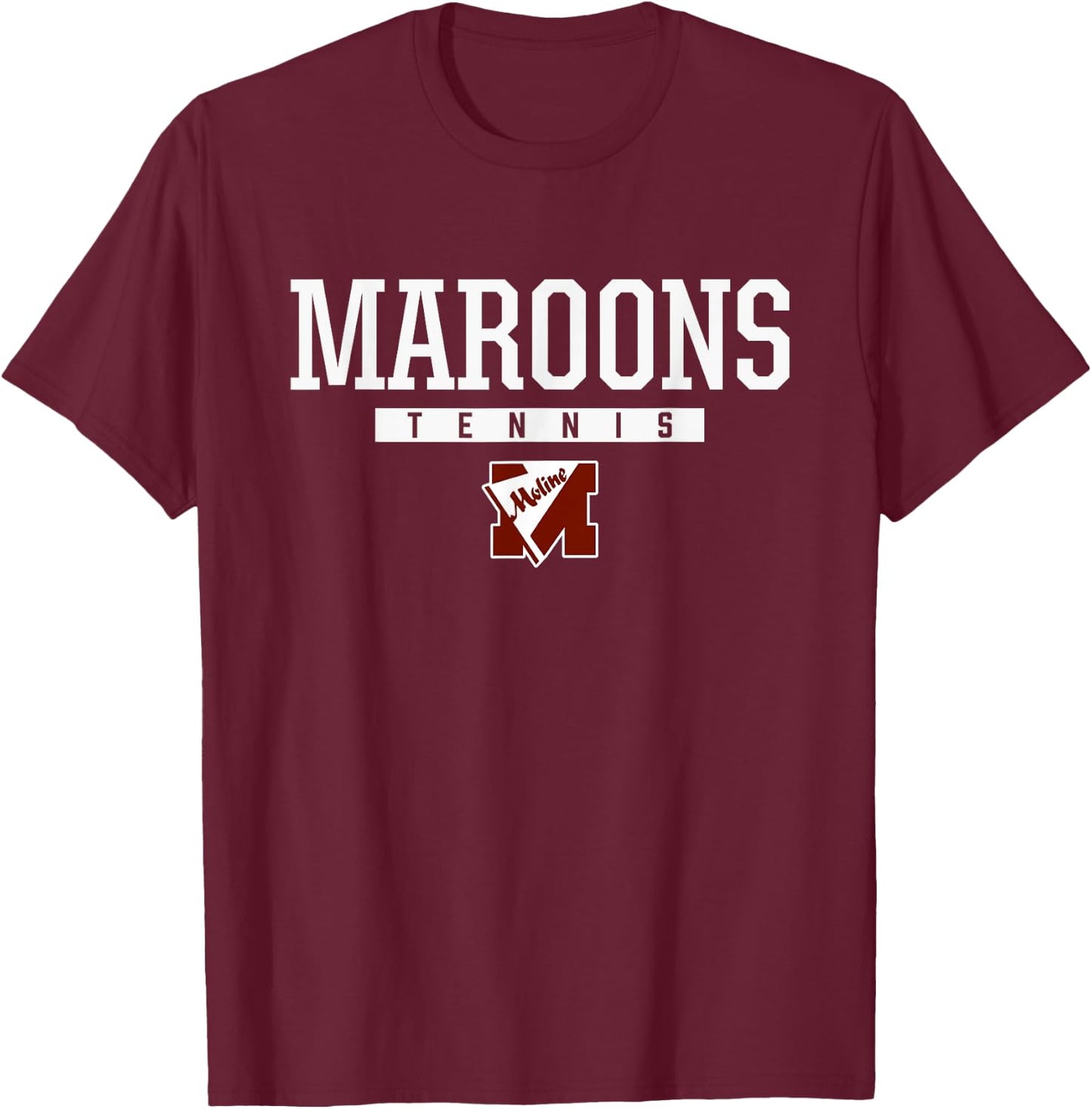Moline Maroons Logo Tennis HS T-Shirt - T-Shirt | Maroon