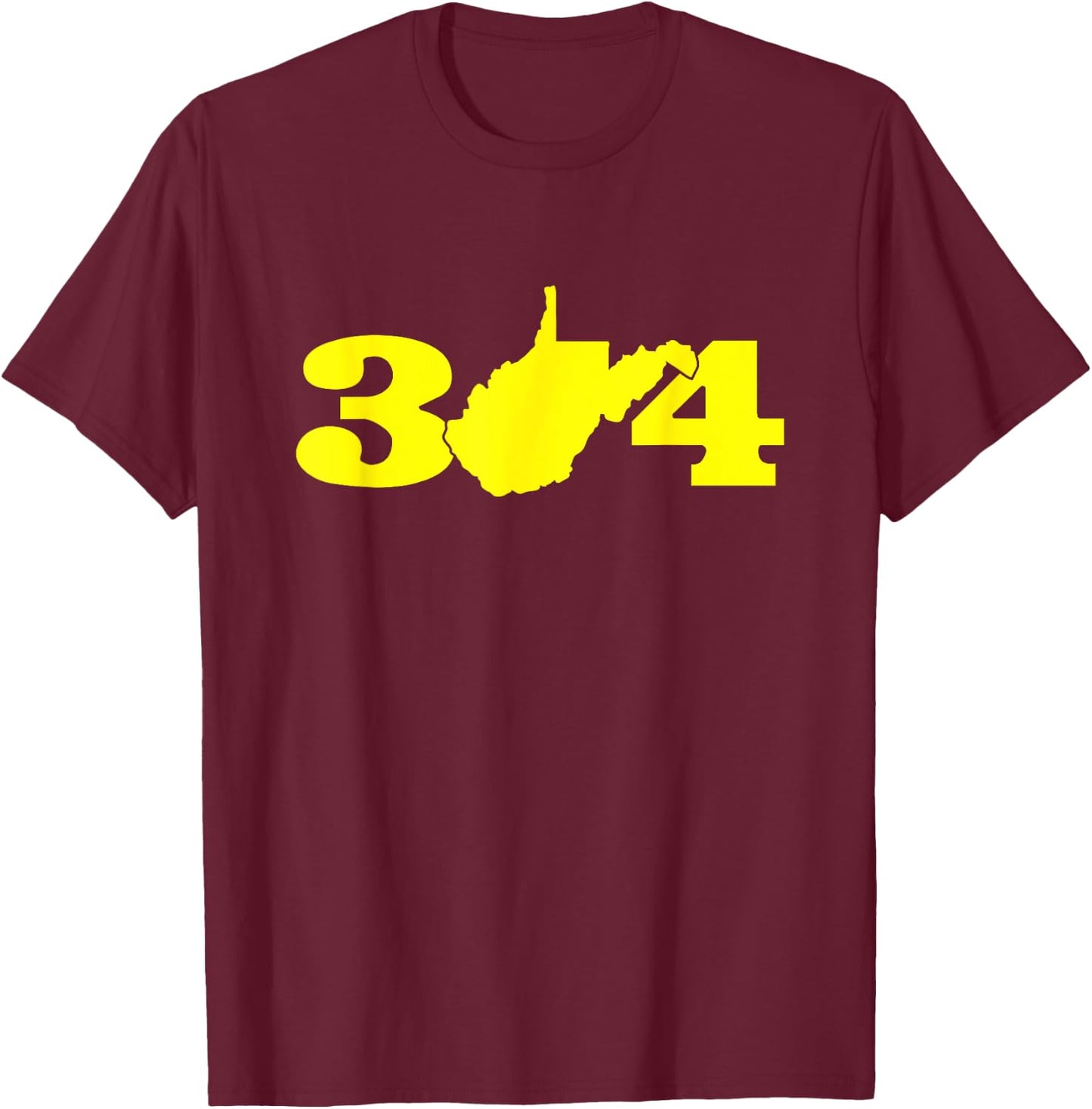 304 West Virginia Blue and Gold T-Shirt - T-Shirt | Maroon