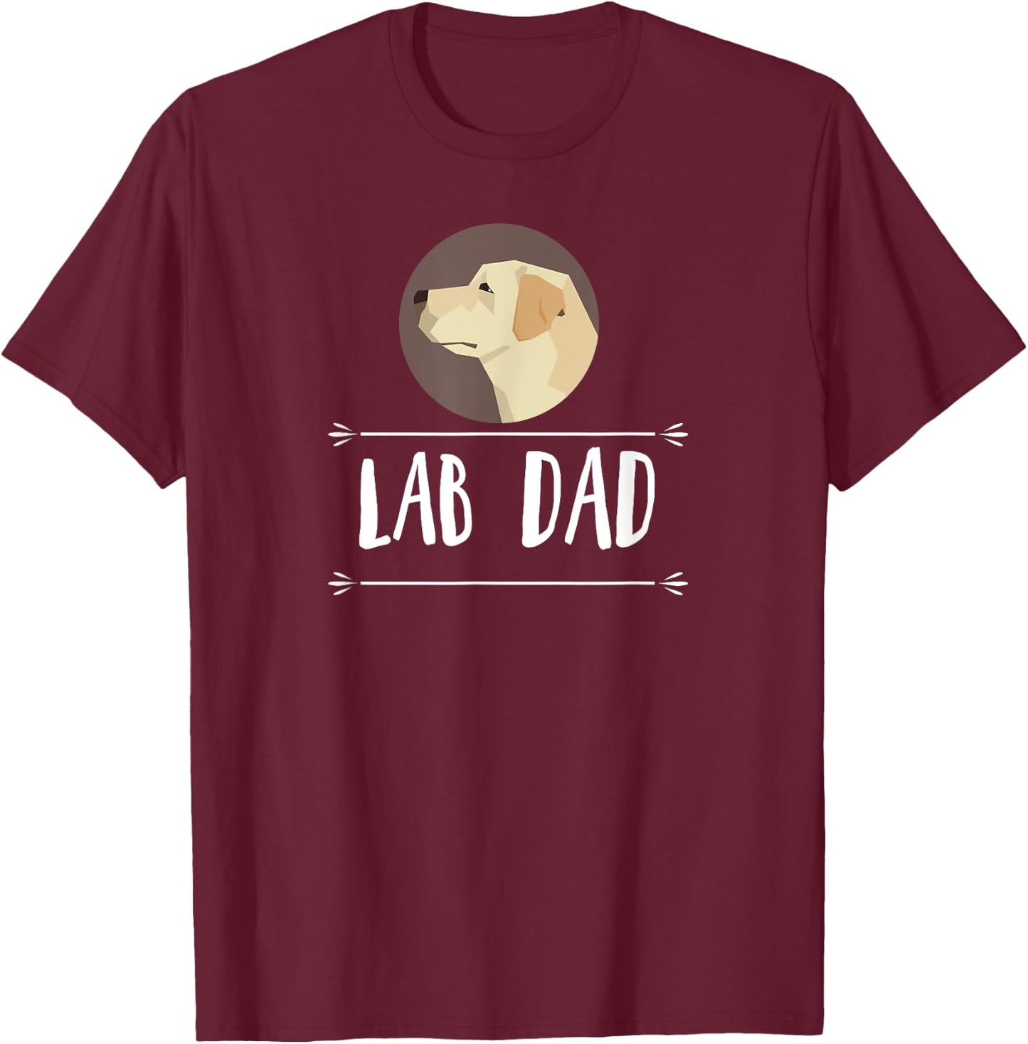 Lab Dad! Yellow Labrador Retriever Dog Gift Men Women Girls Kids T-Shirt - T-Shirt | Maroon