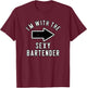 Couples Halloween Costume Shirts I'm With The Sexy Bartender T-Shirt - T-Shirt | Maroon