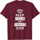 Keep Calm and Trust God | Christian | Men Women Kids T-Shirt - T-Shirt | Maroon