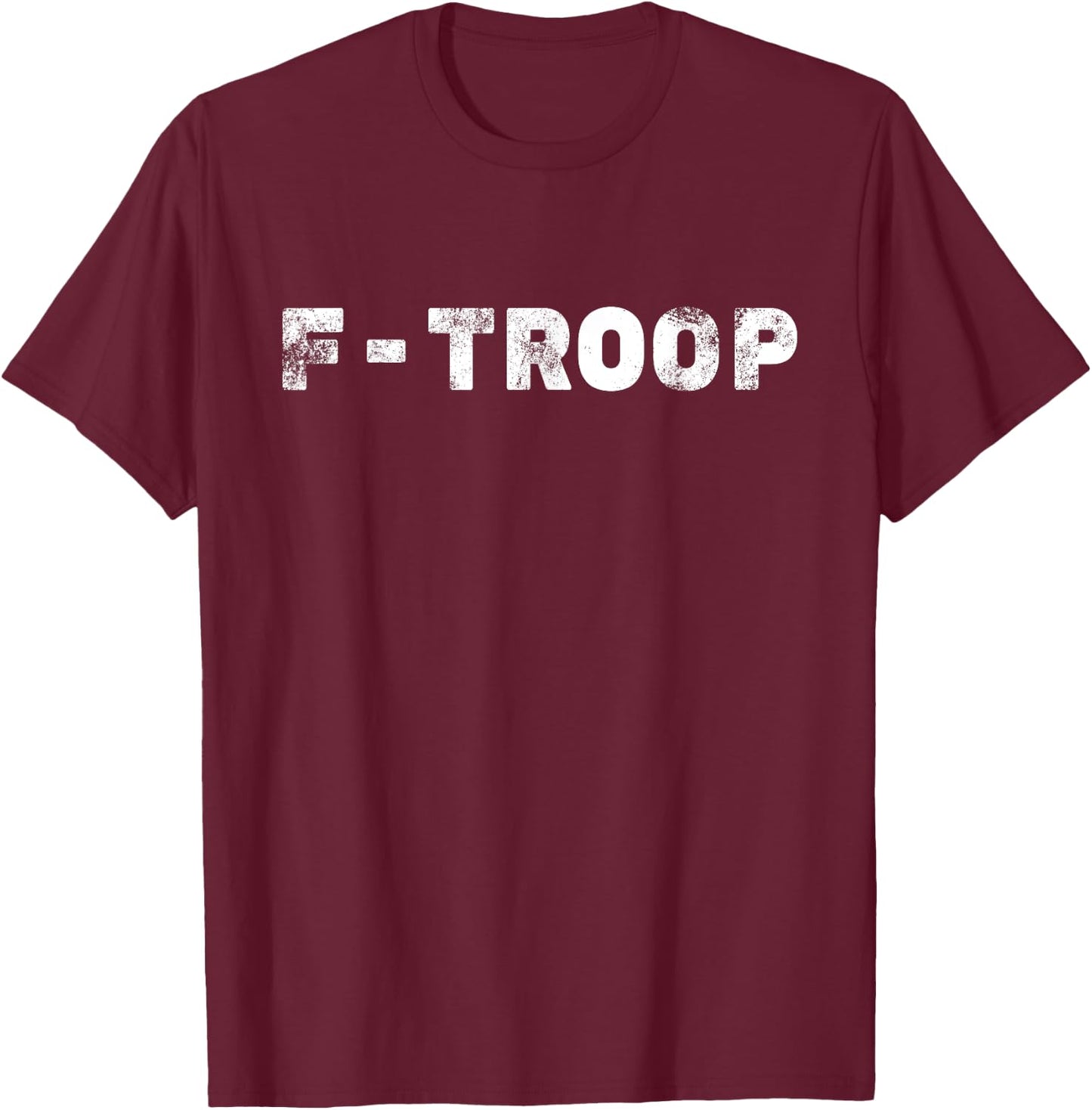 F-Troop Company - Military College Shirt - Vintage T-Shirt - T-Shirt | Maroon
