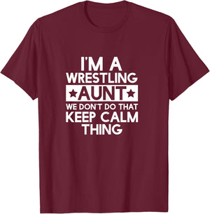 Wrest Wrestling Aunt Funny Aunts Auntie T Shirt Gifts T-Shirt - T-Shirt | Maroon