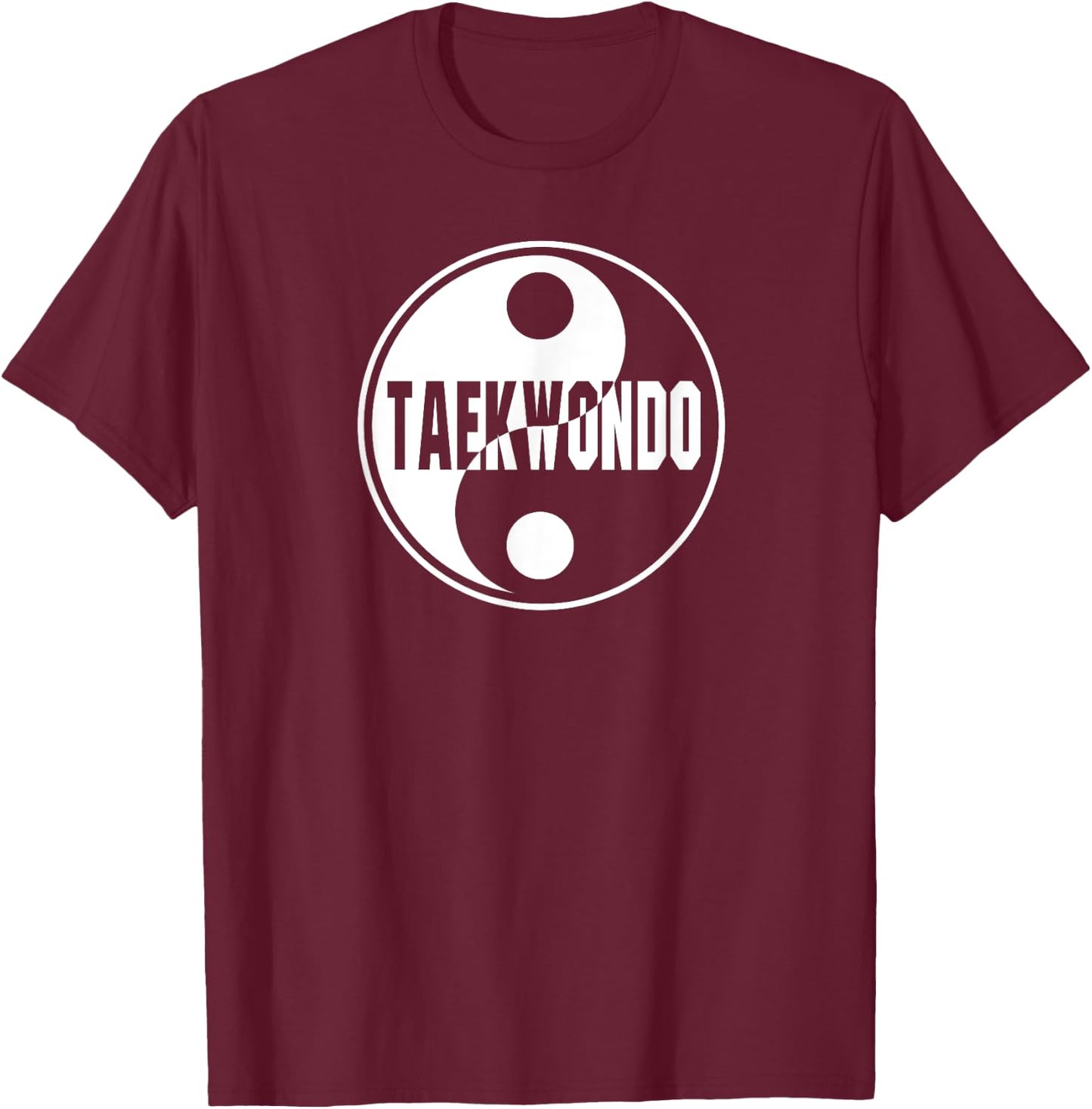 Taekwondo Yin Yang Shirt - Tae Kwon Do Duality T-Shirt - T-Shirt | Maroon