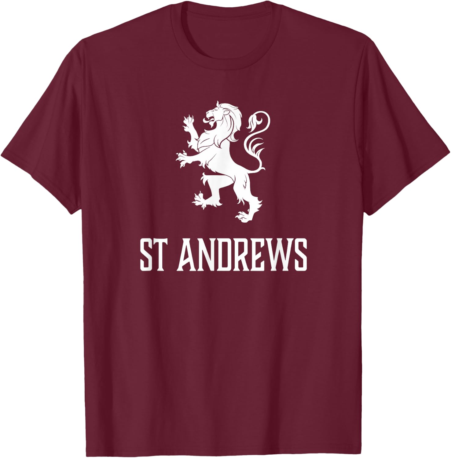 St Andrews, Scotland - Scottish Lion, Gaelic T-Shirt - T-Shirt | Maroon