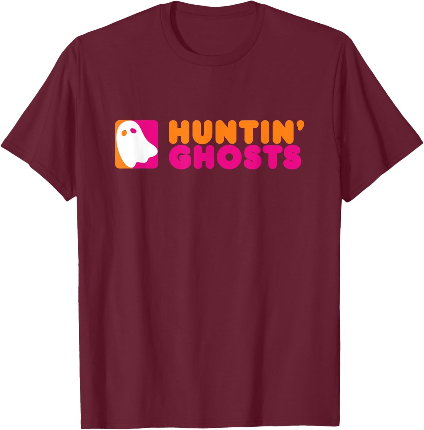 Huntin' Ghosts - Ghost Hunting T-Shirt - T-Shirt | Maroon