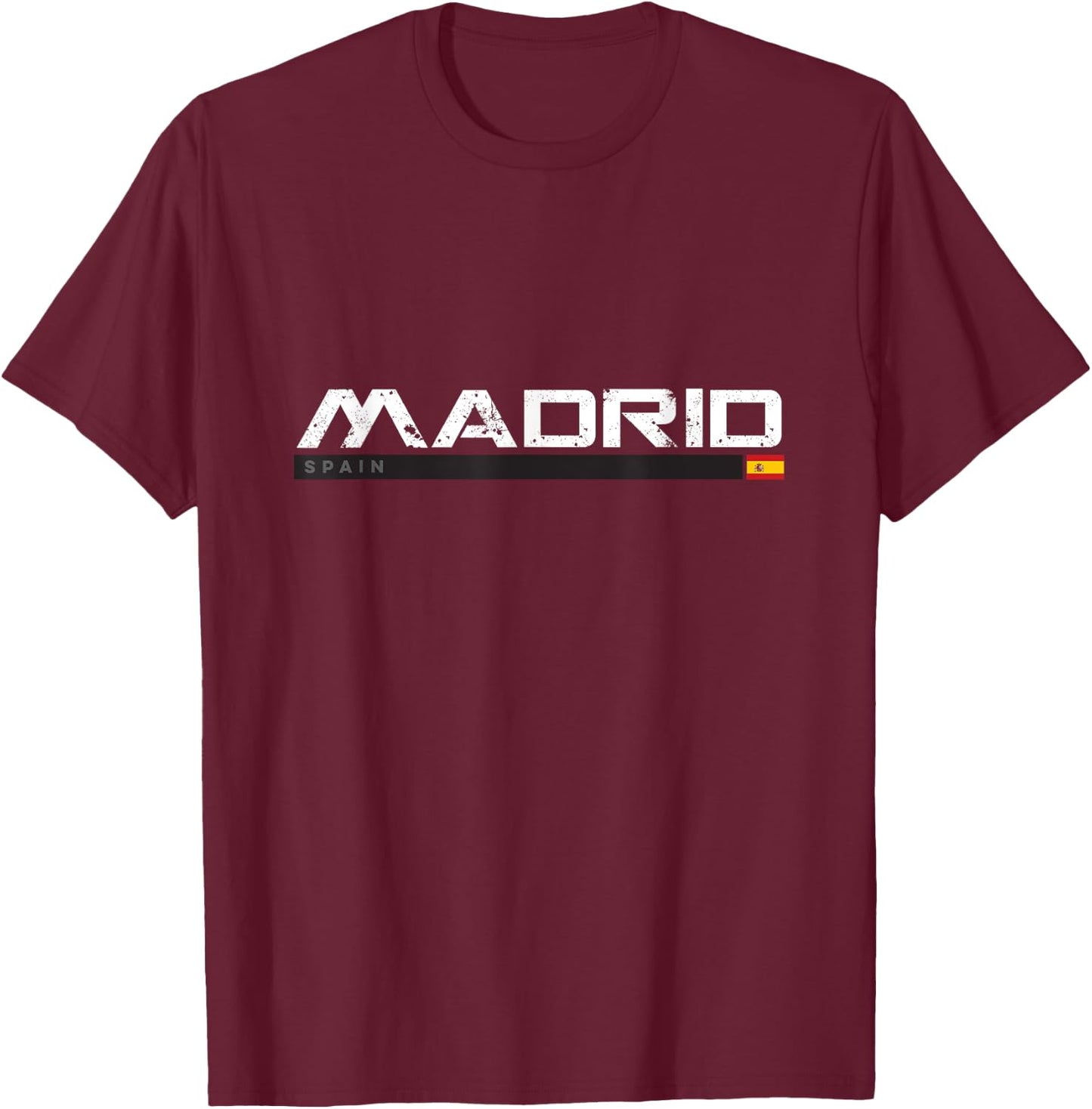 Madrid Spain Vintage Retro T-Shirt - T-Shirt | Maroon