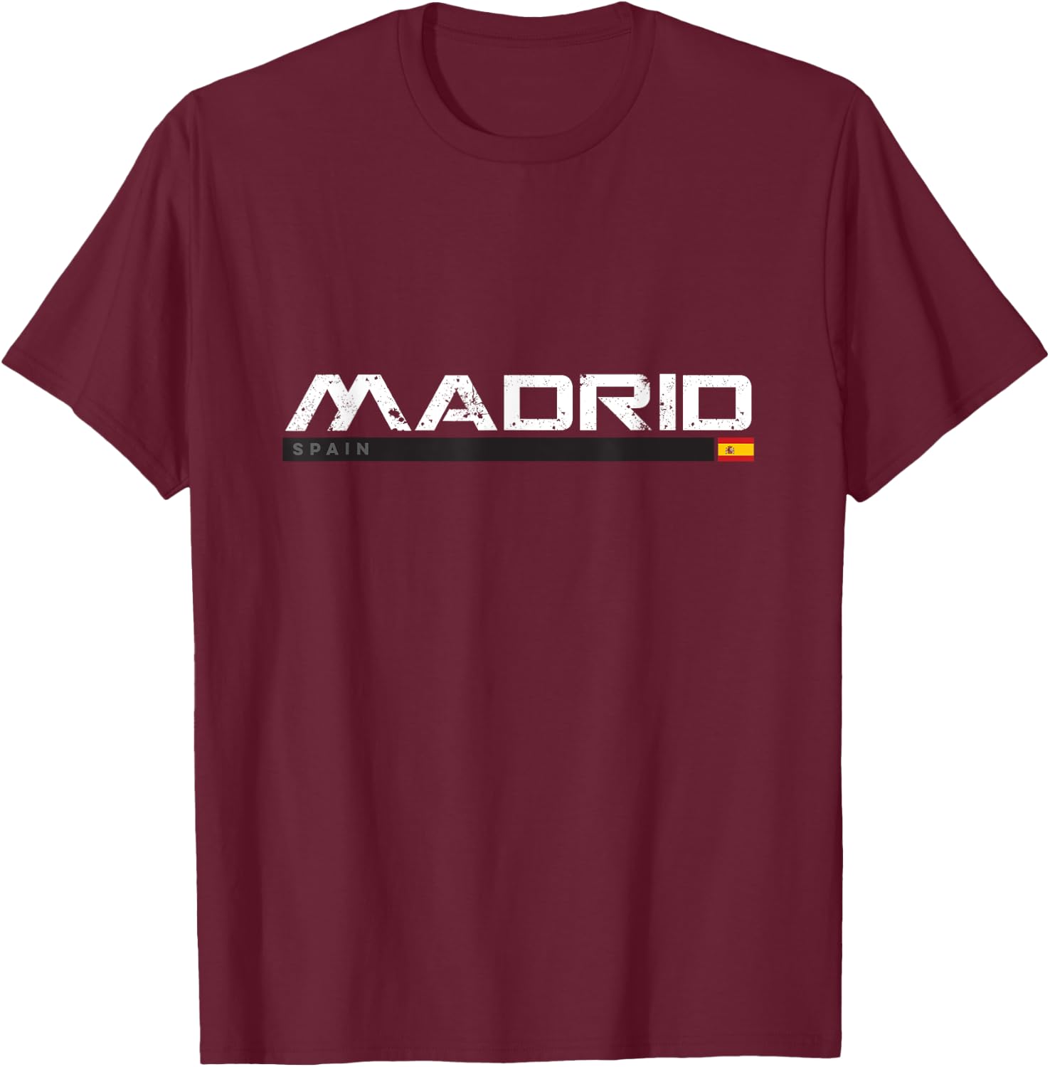 Madrid Spain Vintage Retro T-Shirt - T-Shirt | Maroon