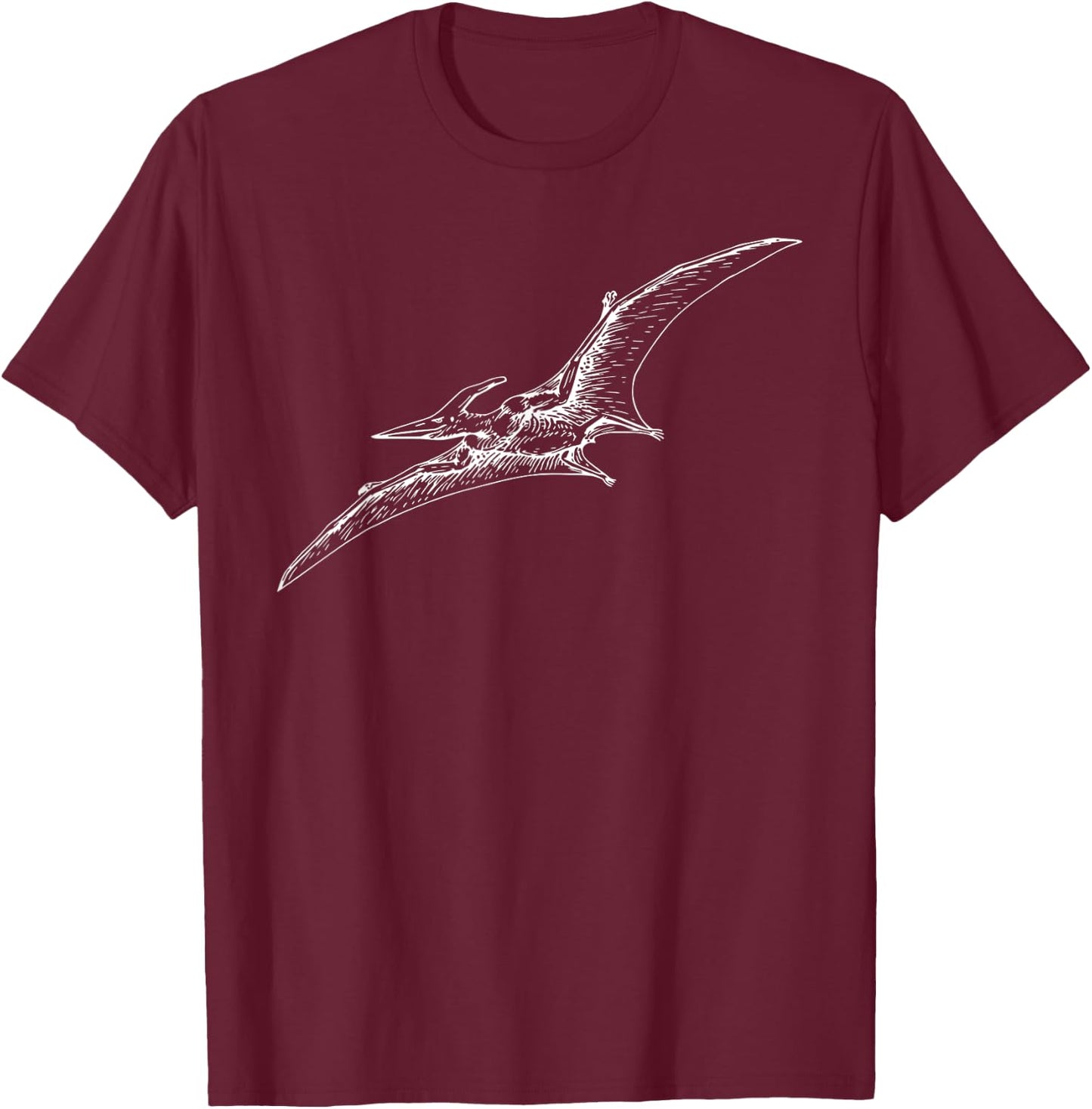 MKaur Pterodactyl Jurassic Dinosaur Flying Reptile T-Shirt - T-Shirt | Maroon