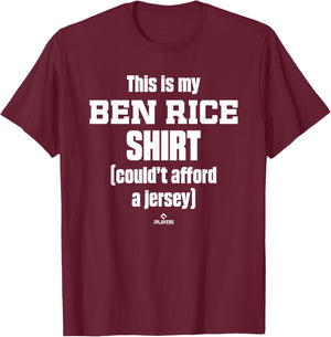 This Is My Shirt Ben Rice Prospect Baseball Fan Gear T-Shirt - T-Shirt | Maroon