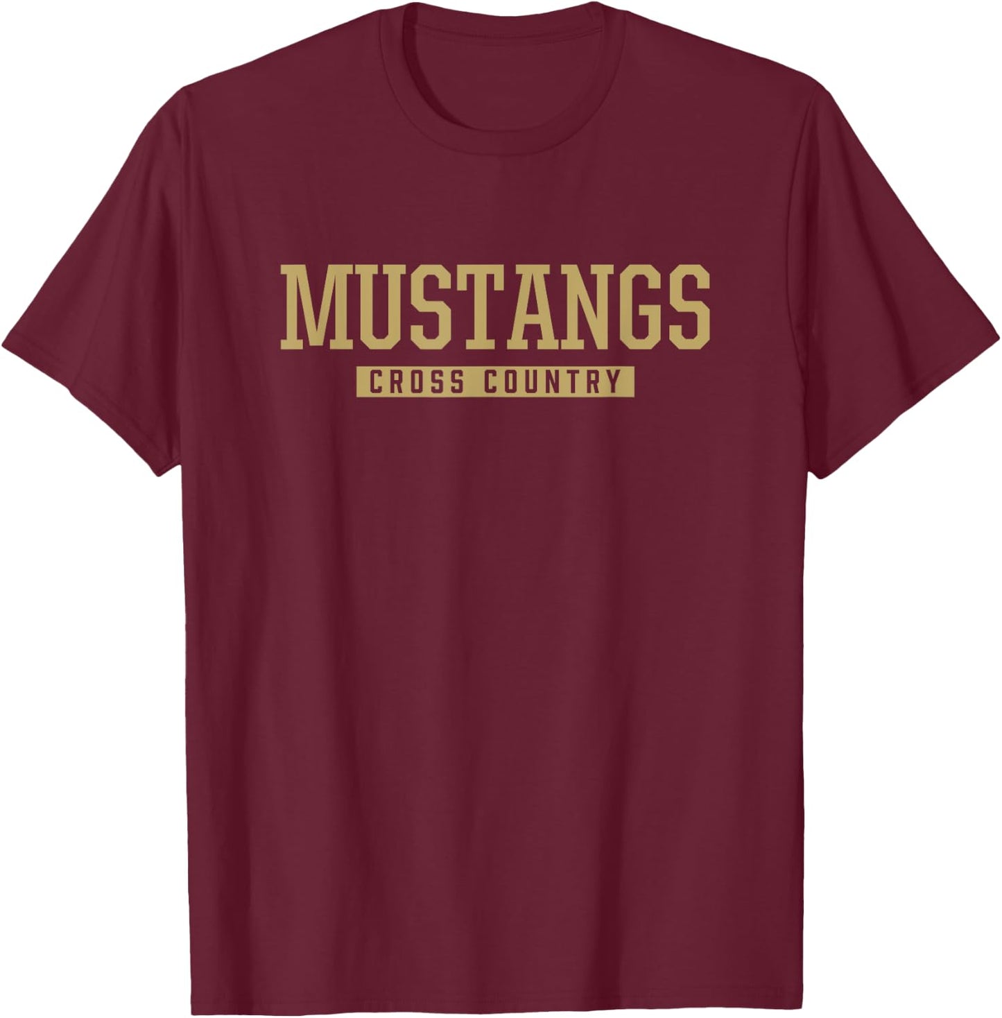 Huntingdon Mustangs Cross Country HS T-Shirt - T-Shirt | Maroon