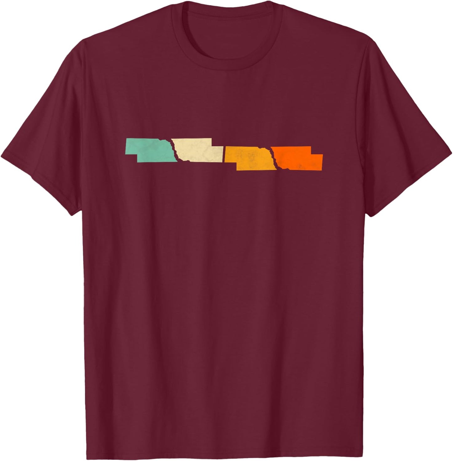 Vintage Retro 70s Nebraska Shirt For Nebraska Home T-Shirt - T-Shirt | Maroon