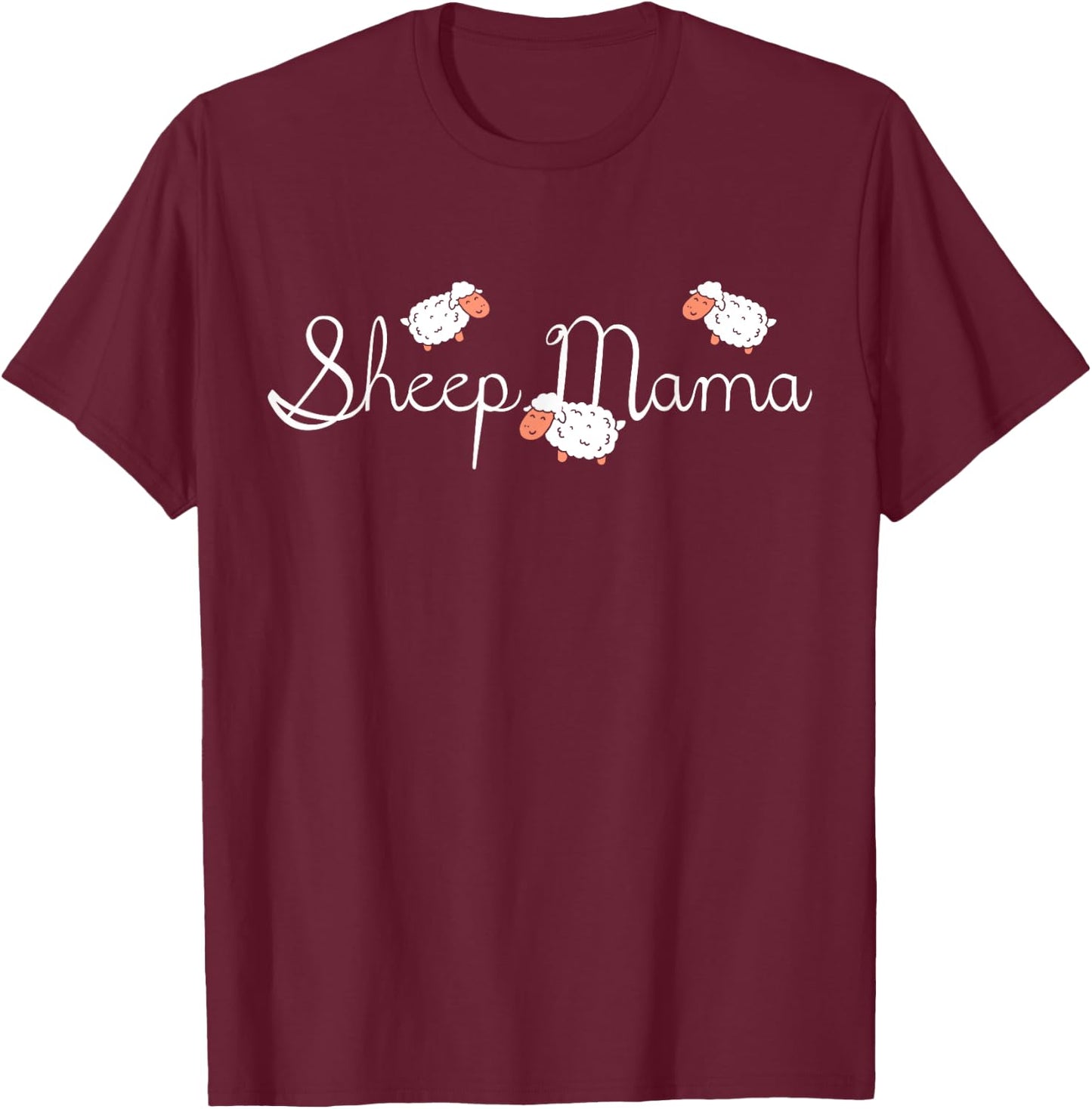 Sheep Mama Animal Mother's Day Gift T-Shirt - T-Shirt | Maroon