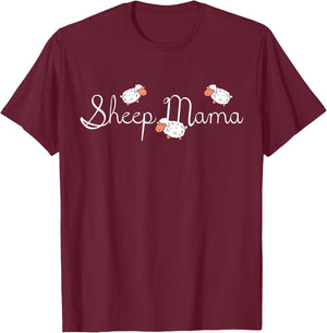 Sheep Mama Animal Mother's Day Gift T-Shirt - T-Shirt | Maroon