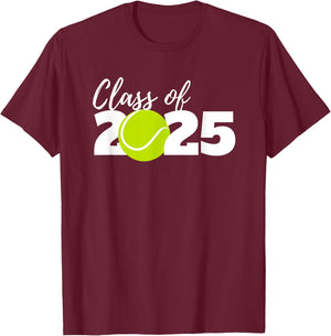Class of 2025 Tennis Player High School Senior Grad 2025 T-Shirt - T-Shirt | Maroon