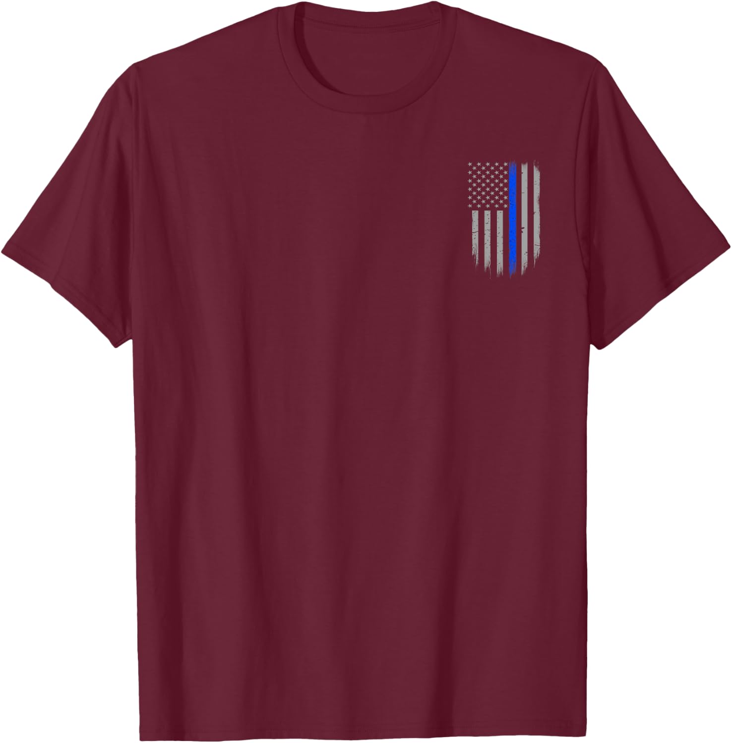 We Got Your Six Thin Blue Line American Flag T-Shirt - T-Shirt | Maroon