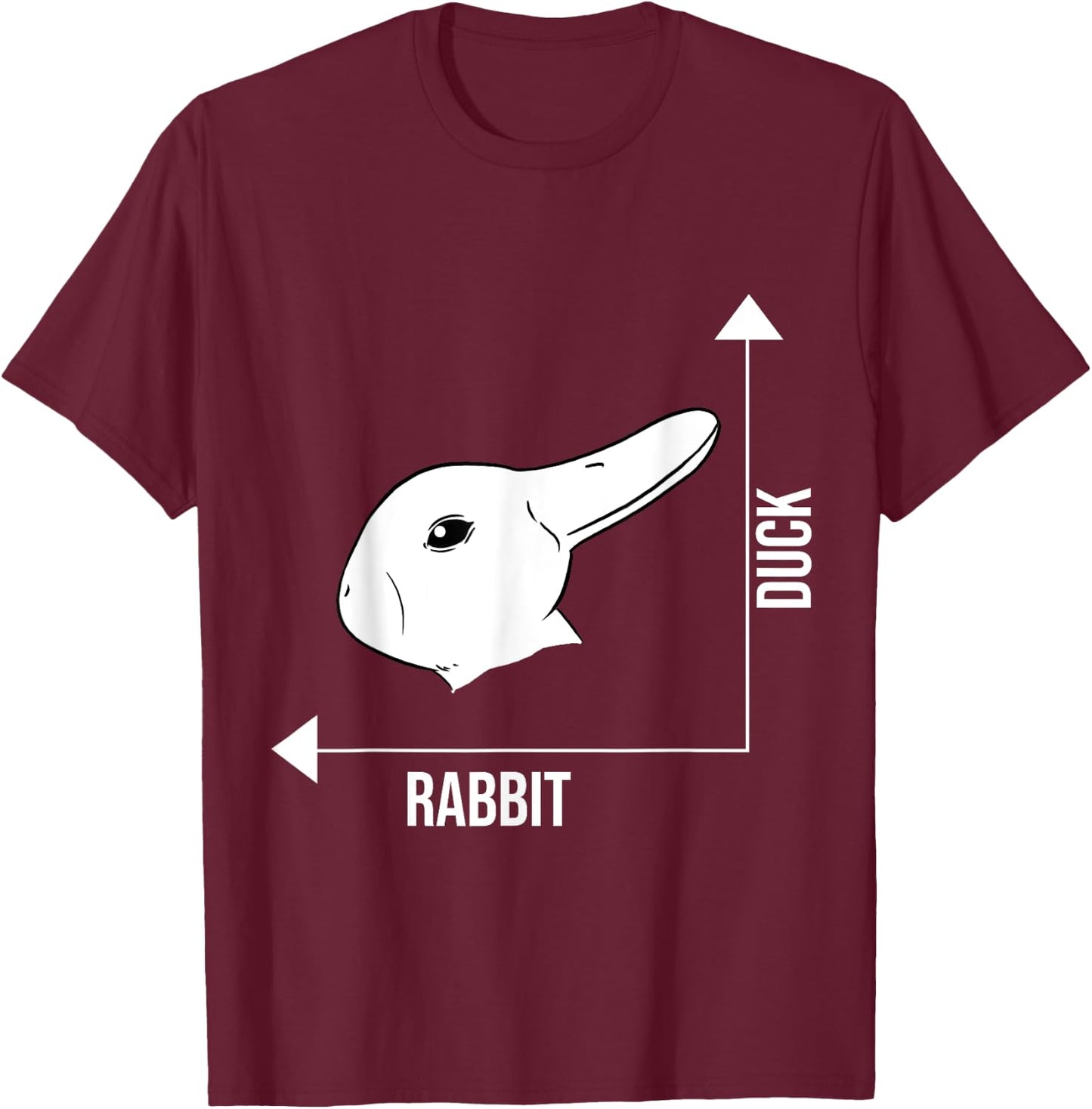 Rabbit Duck Graph Math Easter T-Shirt - T-Shirt | Maroon