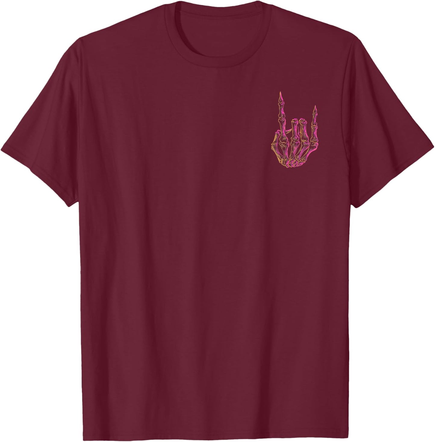 Skeleton Hand Peace Sign Halloween Costume Kids T-Shirt - T-Shirt | Maroon