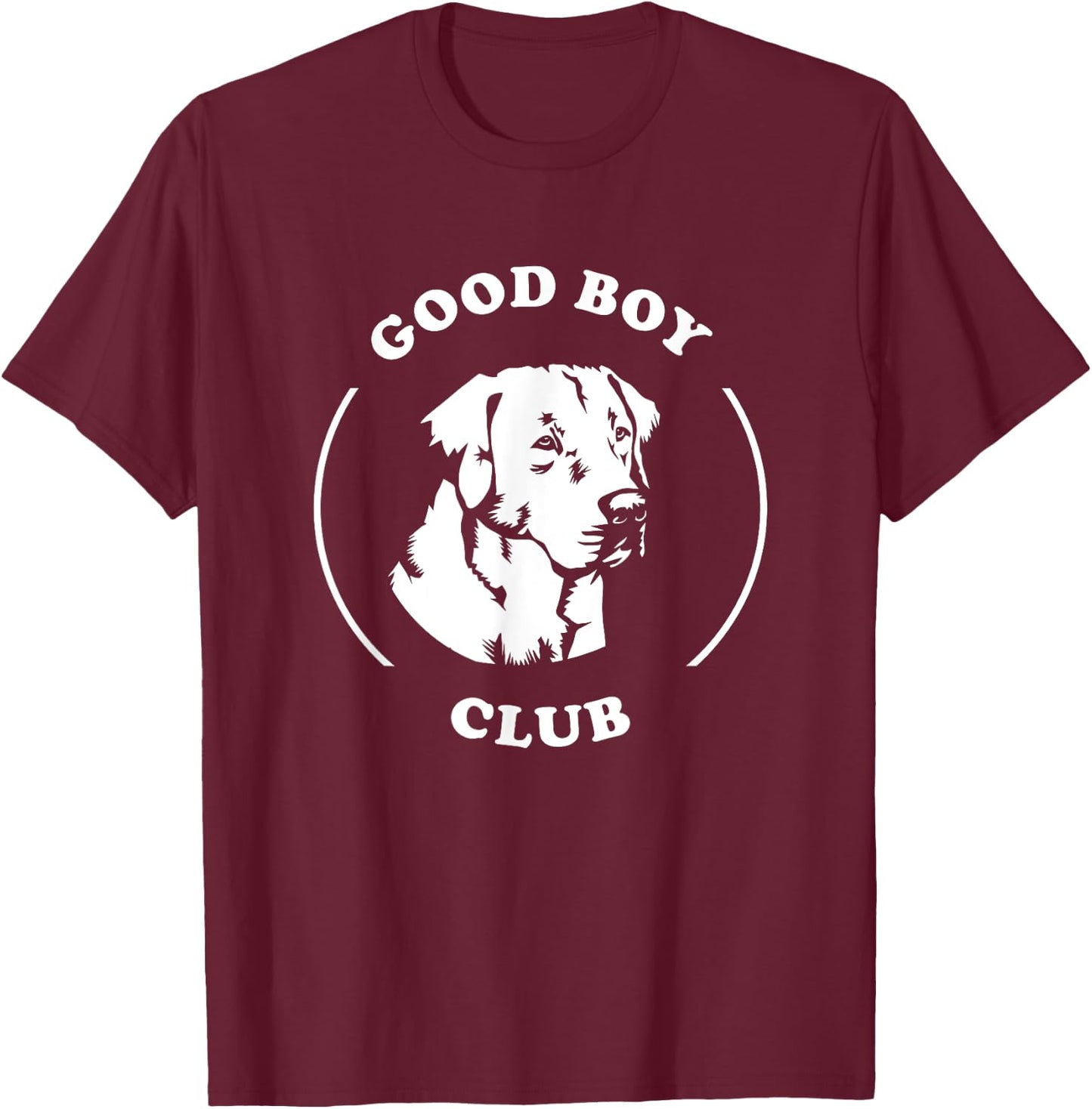Good Boy Club - Funny Cute Labrador Dog T-Shirt - T-Shirt | Maroon