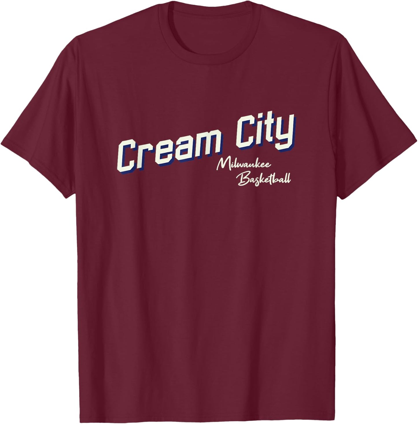 Milwaukee Cream City Basketball Wisconsin Practice Jersey T-Shirt - T-Shirt | Maroon