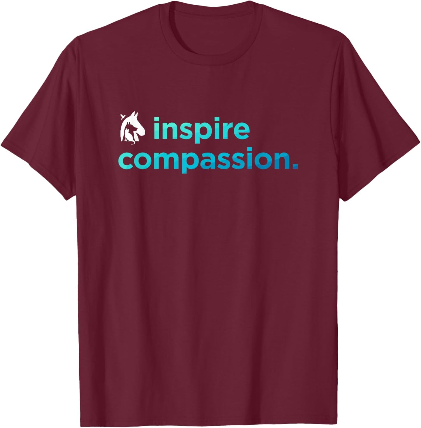 Inspire Compassion T-Shirt - T-Shirt | Maroon