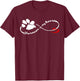Forever in My Heart Dog Pawprint Infinity Women Girls Kids T-Shirt - T-Shirt | Maroon