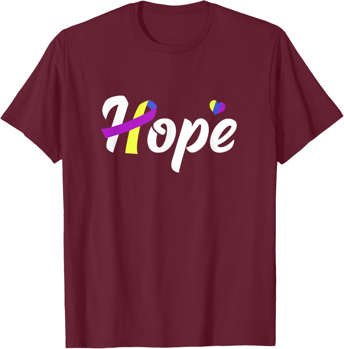 Bladder Cancer Awareness T-Shirt - T-Shirt | Maroon