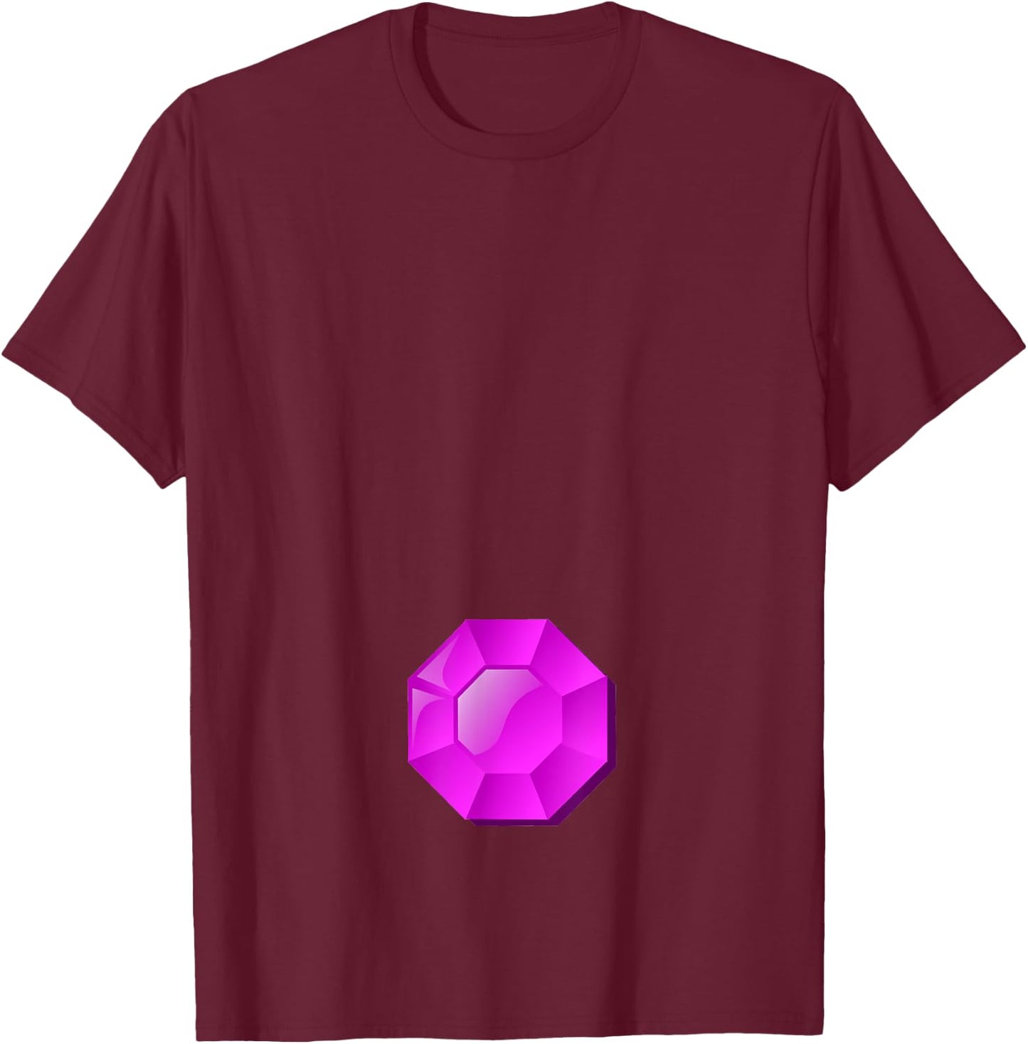 Troll Costume - Gem Belly Button T-Shirt - T-Shirt | Maroon