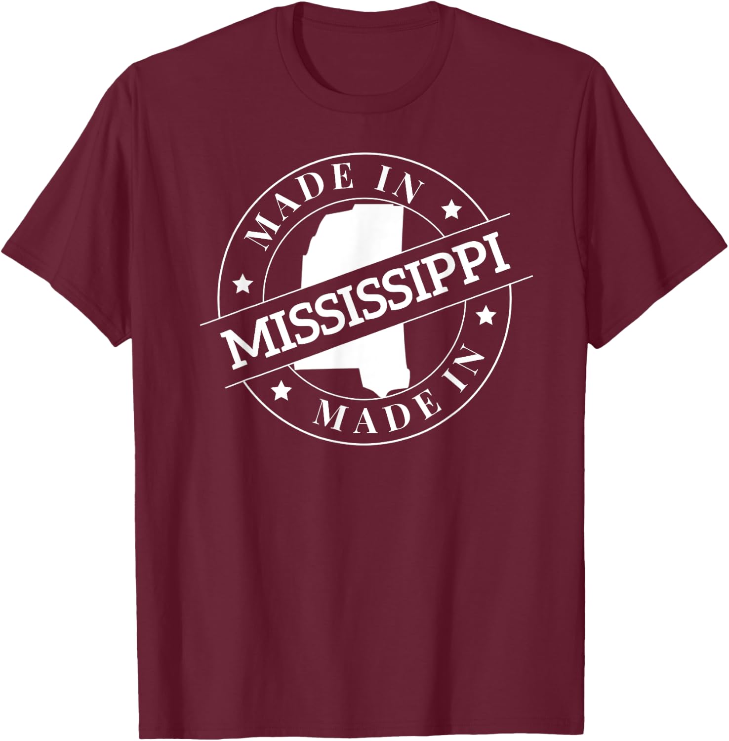 Made In Mississippi T-Shirt - T-Shirt | Maroon