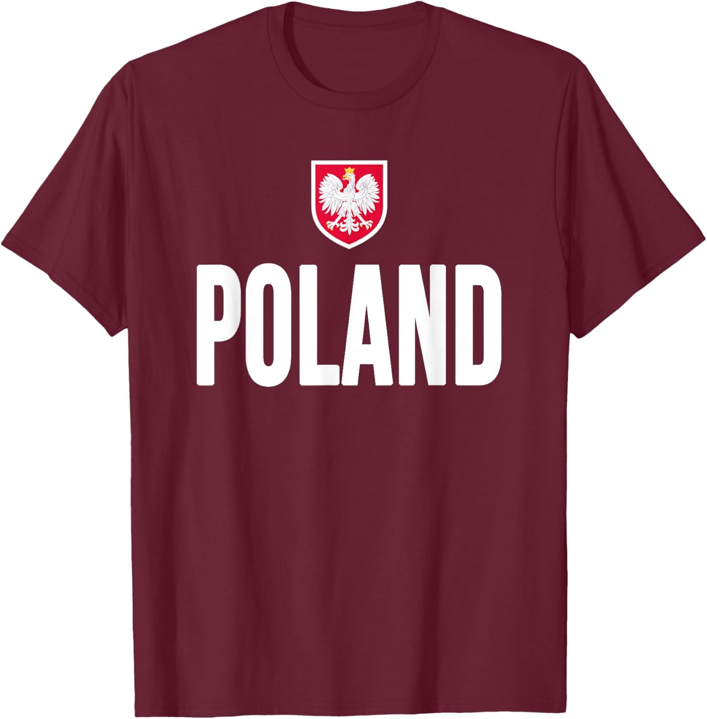 Poland Polska Polish Flag Souvenir Gift Love T-Shirt - T-Shirt | Maroon