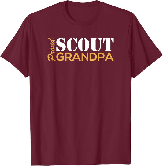 Proud Scout Grandpa T Shirt - 20445 T-Shirt - T-Shirt | Maroon