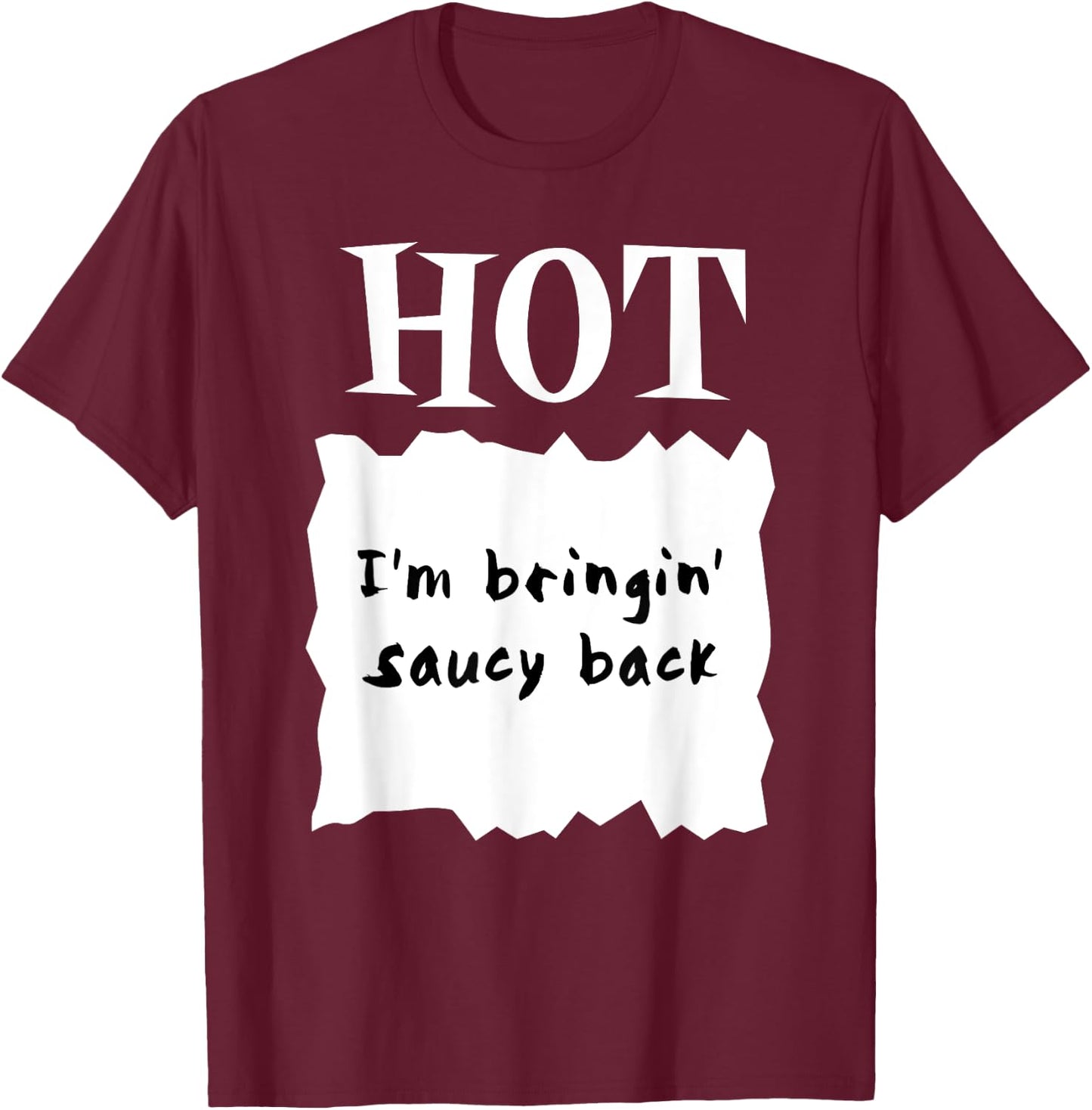 HOT SAUCES Group Halloween Costumes TACO SAUCE shirt T-Shirt - T-Shirt | Maroon