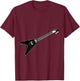 Flying V Guitar Hard Rock Heavy Death Nu Metal Music Band T-Shirt - T-Shirt | Maroon