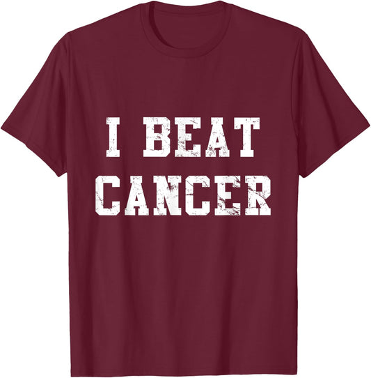 Flippin Sweet Gear I Beat Cancer T-Shirt - T-Shirt | Maroon