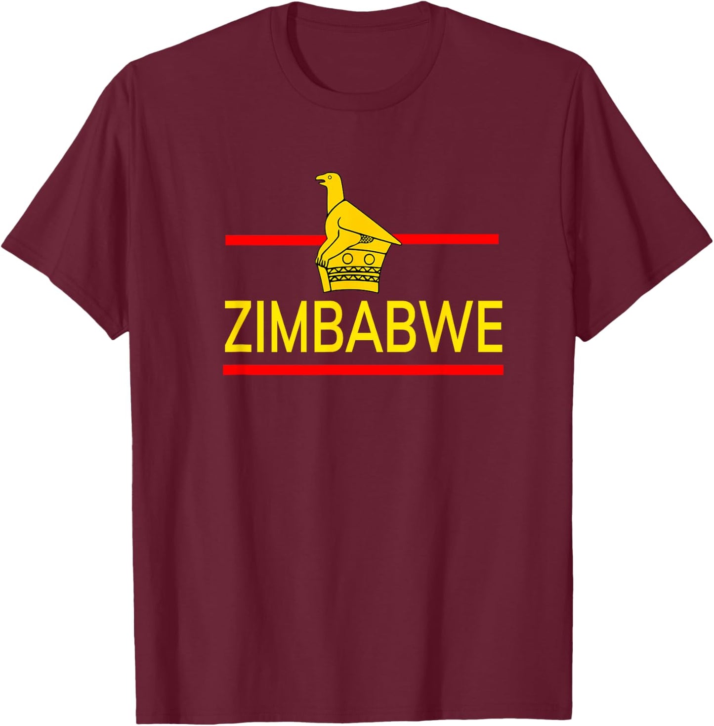 Zimbabwe Bird Zimbabwean T-Shirt - T-Shirt | Maroon